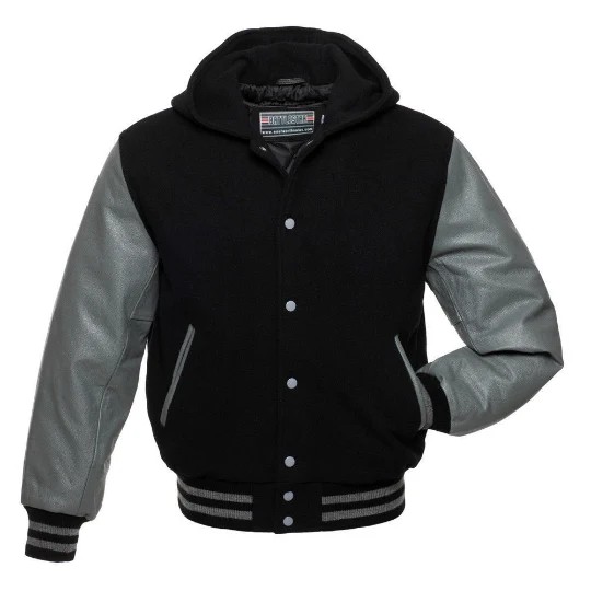 Wool Body with Leather Arms Varsity Jacket 2 Wool Body with Leather Arms Varsity Jacket